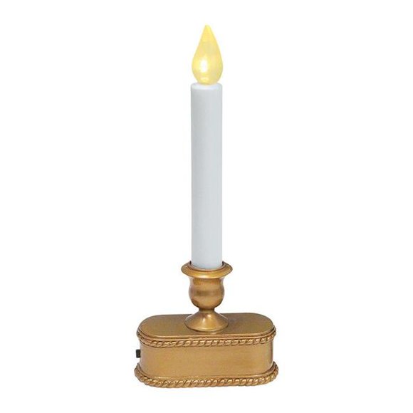 No Scent Brushed Gold Auto Sensor Candle, 9 in.