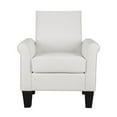 thumbnail image 5 of Dazone Modern Air Leather Sponge Solid Print Club Chair, White, 5 of 6