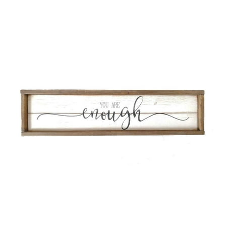 Parisloft You are Enough White Background Wood Framed Wood Wall Decor Sign  Plaque  x  x 6 inches (You are Enough) | Walmart Canada