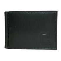 Cleveland MLB Baseball Indians RFID Blocking Shield Black Leather Moneyclip Wallet