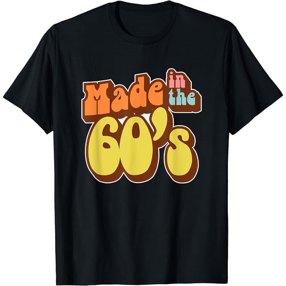 Made in the 60s Retro T-Shirt Black Large
