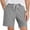 Gray #02, variant on Busydd Mens Casual Shorts Comfy Breathable Elastic Waist Cotton Shorts Solid Color Drawstring Running Gym Shorts with Back Zipper Pocket M