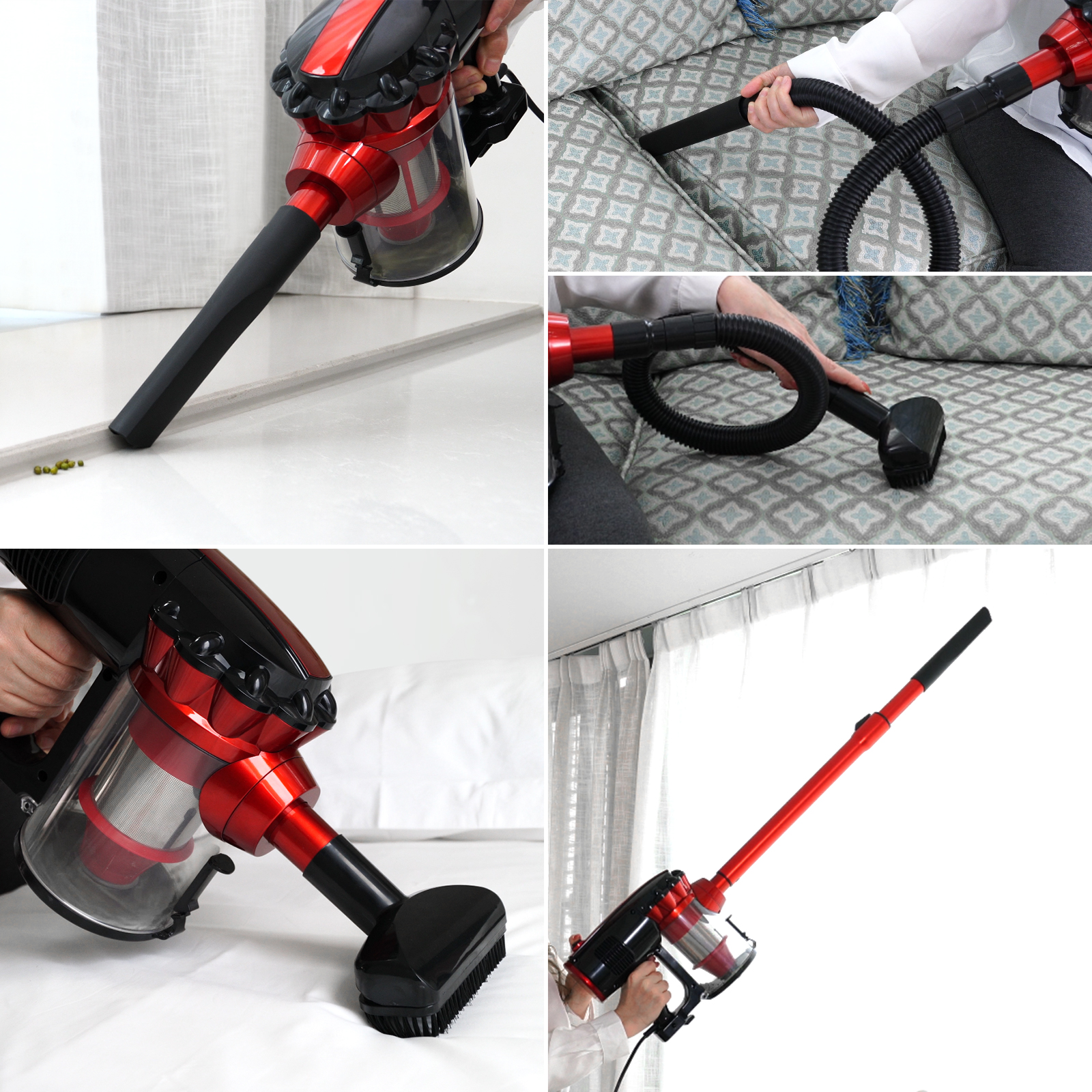 MOOSOO Stick Vacuum Cleaner, 2-in-1 Corded Vacuum Ultra Lightweight for Hard Floor - image 3 of 8
