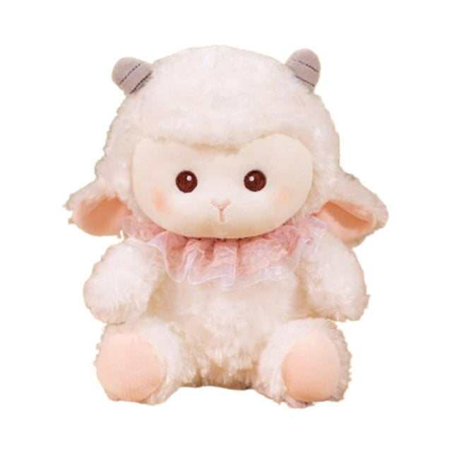Oveja de peluche de juguete Oveja de peluche de juguete Regalo de cumpleaños Muñeca de oveja de peluche suave Oveja linda blanco