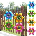 thumbnail image 5 of Metal Flower Wall Art Sculpture Outdoor Hanging Ornament for Garden Home Decor, 5 of 5