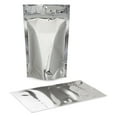 thumbnail image 2 of 50 Pack 6"x9.5" Mylar Silver Aluminum Foil Resealable Stand Up Bags Heat Seal Zipper Lock Reusable Storage Pouches for Zip Food Storage Lock Packaging with Tear Notches, 2 of 4