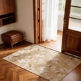 thumbnail image 4 of Toyoso 2'x3' Amber Bloom Small Accent Rug, Artistic Floral Silicone Entrance Mat, Machine Washable 0.25" Low Pile Non-Slip Door Mat, Sophisticated Golden Flower Heritage Decor Art Rug, 4 of 9