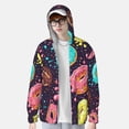 thumbnail image 4 of Kll Donuts1 Print Men'S Women’s Upf 50+ Sun Protection Outdoor Hoodie Jacket Long Sleeve Fishing Hiking Performance Shirt- Large, 4 of 8