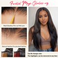 thumbnail image 2 of Peluca Farblick Magic Human Hair de 60 cm con cambio de color del 200% de densidad, 2 of 6