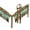 Teal, variant on Showman Leather Bridle & Breast Collar Set w/ Beaded Cross Design & Fringe (Lime)
