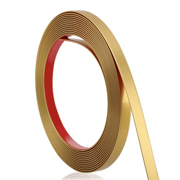 Moldura decorativa Soengsau, oro mate, 393,6 cm x 0,4 cm, PVC