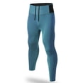 thumbnail image 4 of Pantalones de yoga largos para hombre, de poliéster, elásticos, de doble capa, transpirables, deportivos, con bolsillo y cordón ajustable., 4 of 6