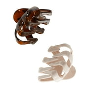 Goody Large Claw Clips,Slideproof Grip, 2Ct, Black & Tortoise Print