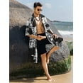 thumbnail image 4 of COOFANDY Mens Long Cardigan Cotton Kimono Lightweight Casual Beach Robe, 4 of 6