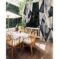 thumbnail image 5 of nqOlkjepod Outdoor Curtains for Patio Waterproof, Black White Geometric Outdoor Privacy Panels Grommet, Vintage Minimalist Art Blackout Outside Curtains for Porch/Cabana/Pergola 54"x108", 1 Panel, 5 of 8