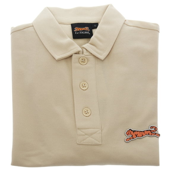 Classic Cotton Polo Shirt for Men by Le Tigre - Beige - Size Small (S)
