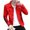 Red, variant on Jacket Coat Letter Printing Pocket Design Turn-down Collar Long Sleeve Button Closure Decorative Cotton Leisure Spring Casual Buttoned Outerwear Jacket for Male