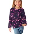 thumbnail image 7 of Edvintorg Girls Long Sleeve Shirts Cute Valentine's Day Heart Printing Crewneck Dressy Casual Blouses Shirts 3-14 Years Spring Holiday Pullover Tops, 7 of 7