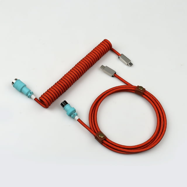 Usb c Coiled Gx16 aviator Cable Keyboard Cable Type c to Usb c Long Coiled Cable for Mechanical Keyboard coiled 18cm 2CL2