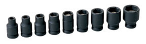 Grey Pneumatic 9709G 1//4/" Drive 9 pc Magnetic Impact Socket Set