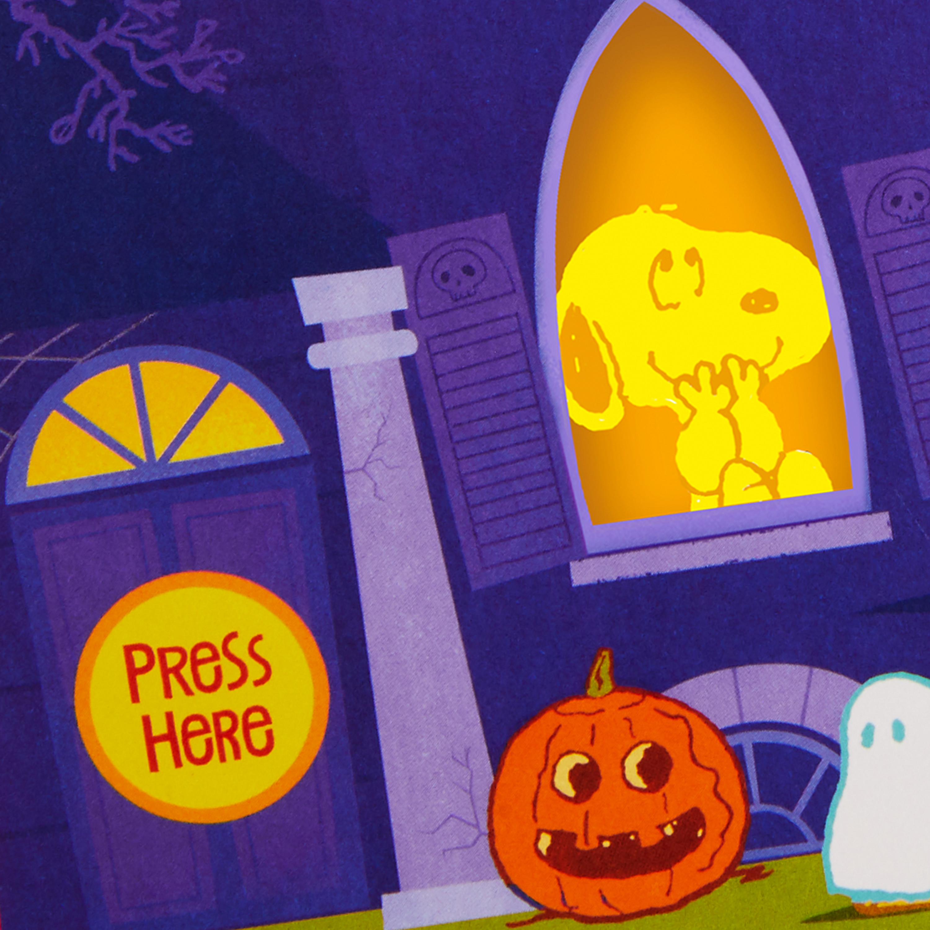 Hallmark Peanuts Musical Halloween Greeting Card with Light (Snoopy Abracadabra)