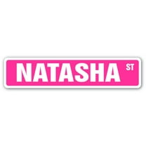 NATASHA Street Sign Childrens Name Room Sign | Indoor/Outdoor |  30" Wide