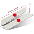 thumbnail image 2 of HSHDLDF Car Styling 3D Aluminum Epoxy National Flag Logo Emblem Sticker Metal Decal Badge Auto Exterior Accessory (Japan Silver), 2 of 3