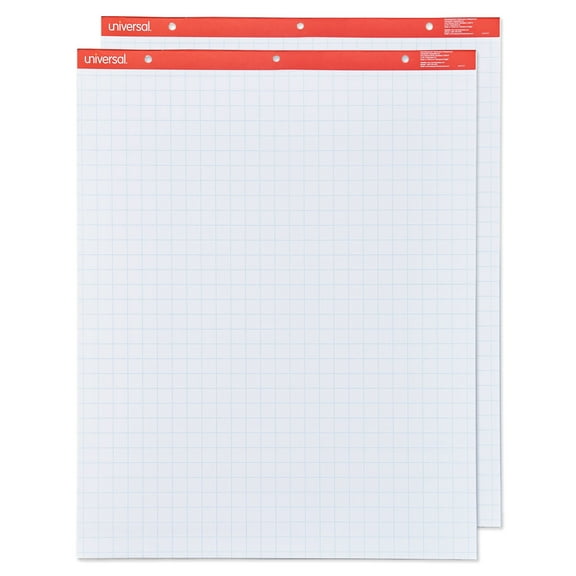 Universal Easel Pads/Flip Charts, 27 x 34, White, 50 Sheets, 2/Carton -UNV35602