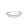 thumbnail image 1 of KATARINA Round and Baguette Cut Diamond Fashion Ring in 10K White Gold (1/4 cttw, I-J, I1-I2) (Size-10.5), 1 of 2