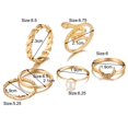 thumbnail image 3 of Alloy Finger Rings Fashion - 6PCS Faux Pearl Joint Rings Snake Ring Midi Rings, 3 of 7