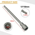 thumbnail image 2 of 150mm Long 13mm Hexagon Nut Driver Drill Bit Socket Wrench Extension Sleeve, 2 of 9