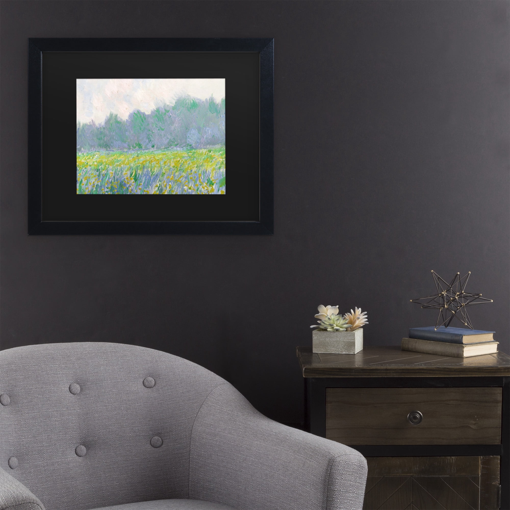 Trademark Fine Art 'Field of Yellow Irises at Giverny' Canvas Art by Claude Monet