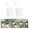 thumbnail image 2 of 2pcs Hanging Flower Pots Metal Iron Bucket Planter Pot Metal Flower Bucket, 2 of 6