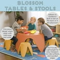 thumbnail image 3 of ECR4Kids Blossom Kids Toddler Indoor/Outdoor Plastic 36x18" Play Table, Orange, 3 of 7