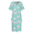 thumbnail image 4 of Vestido largo de gato con gafas para mujer vestido de graduación con bolsillo suelto vestido de verano para eventos especiales, 4 of 7