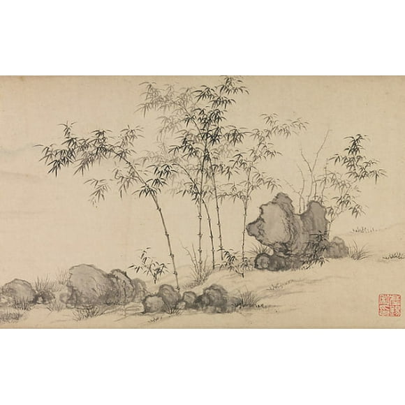 Bamboo Grove Poster Print by Shen Xun (Circa 1400) (18 x 24)