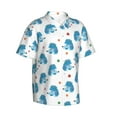 thumbnail image 2 of Balery Cartoon Poodle Dog Print Men's Hawaiian Shirts Short Sleeve Beach Shirt Relaxed Fit Vacation Button Down Shirts-, 2 of 9
