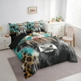 thumbnail image 3 of Castle Fairy Farm Highland Cow Bedding Comforter Set 7pcs for Boys Girls,Abstract Leopard Cheetah Print Queen Bedding Sets Super Cozy,Rustic Farmhouse Animal Queen Sheet Sets, 3 of 8