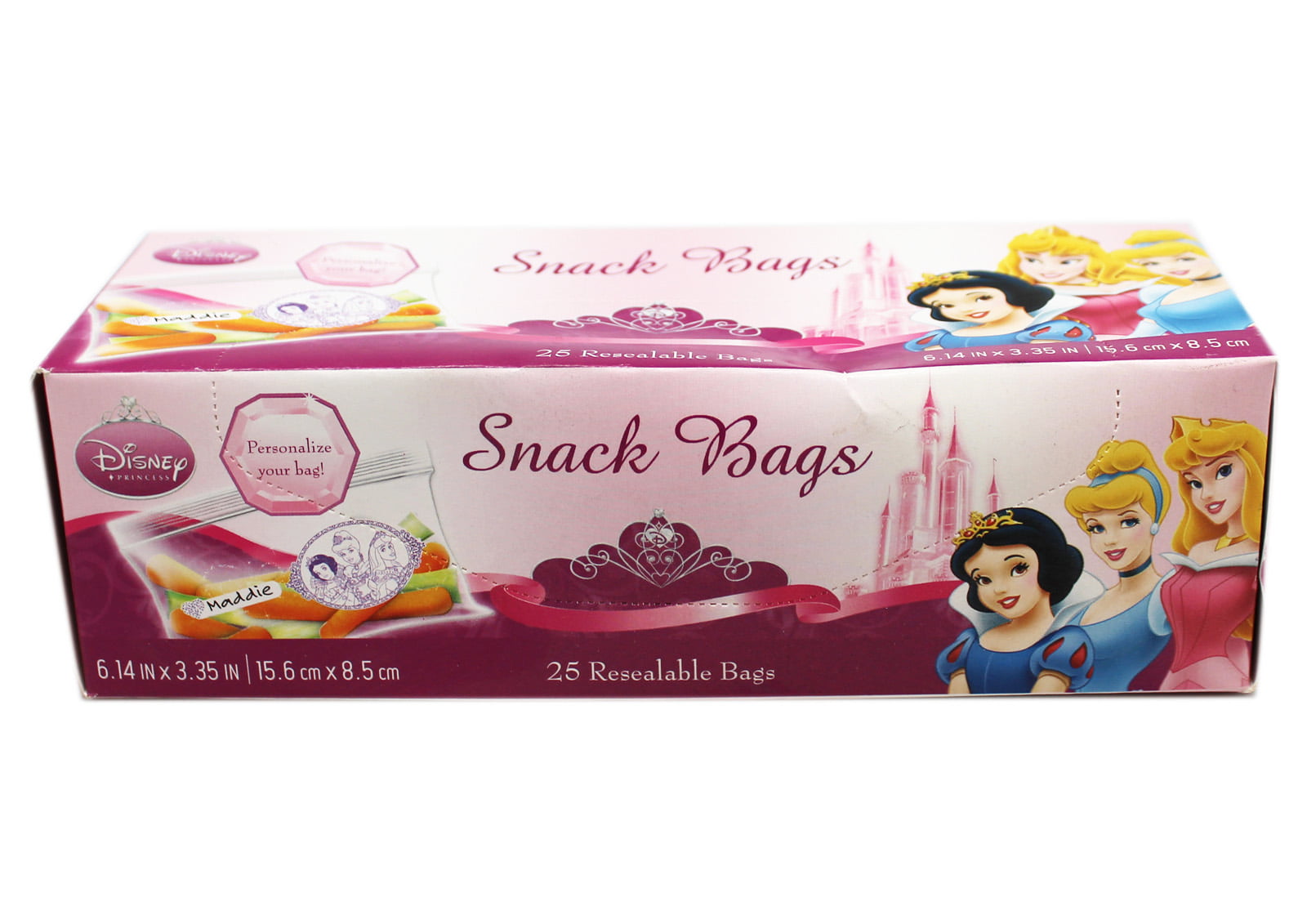 Disney Princess Resealable Kids Snack Bags (25 Count)