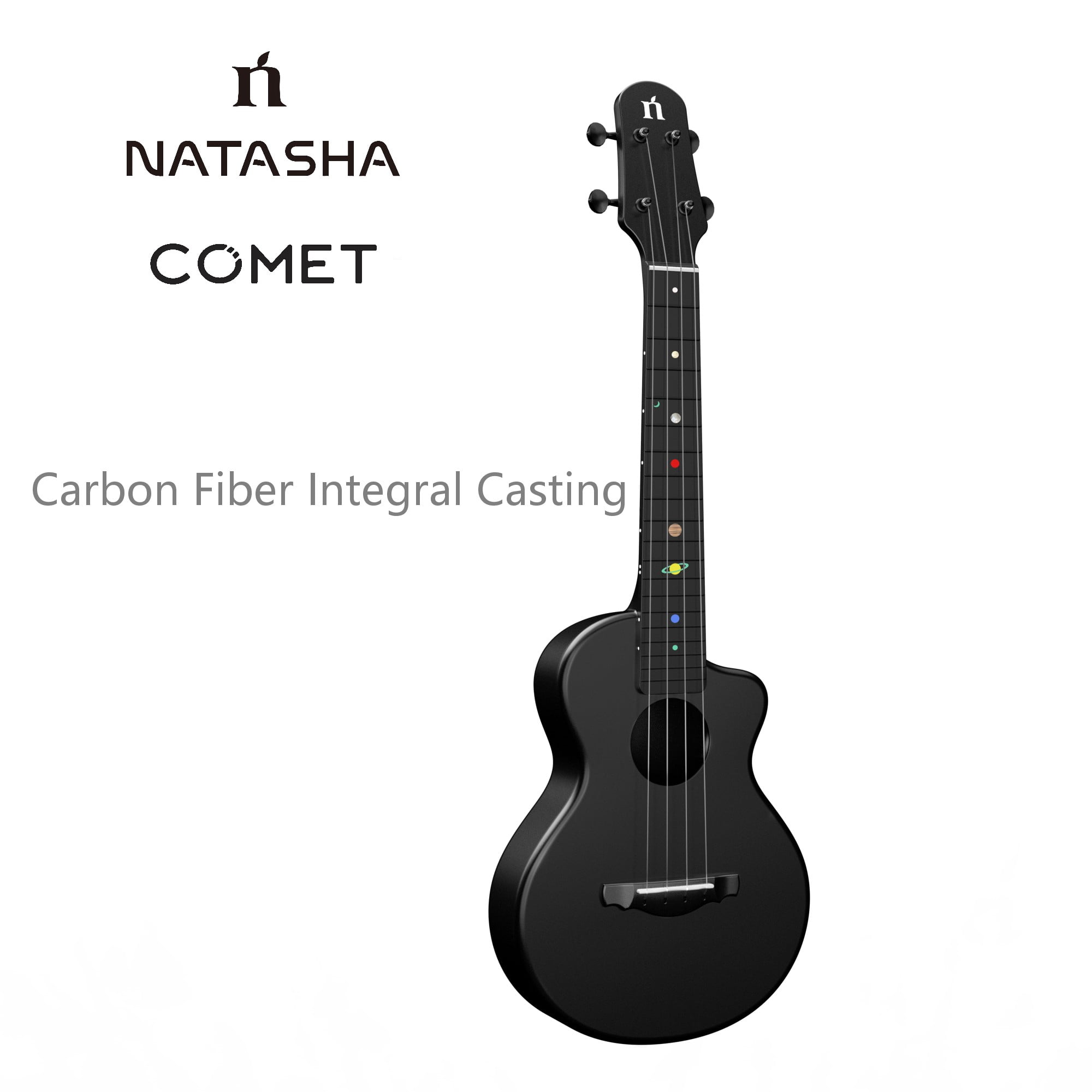 Natasha Asteroid Carbon Fiber 23-inch Ukulele , Travel Ukuleles,Integrated Casting With Carbon Fiber Composite Material, light and portable.