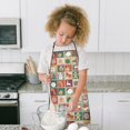 thumbnail image 4 of Multicolor Christmas Pattern Kids Aprons for Girls and Boys,Adjustable Neck Strap Toddler Aprons for Kids Cooking Baking, 4 of 7