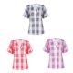 thumbnail image 1 of Qarigey Camisa de verano para mujer, jersey estampado, blusa holgada transpirable, bonita camiseta para vacaciones en la playa, moda femenina, Prendas para la parte del cuerpo Rosa XL, 1 of 3