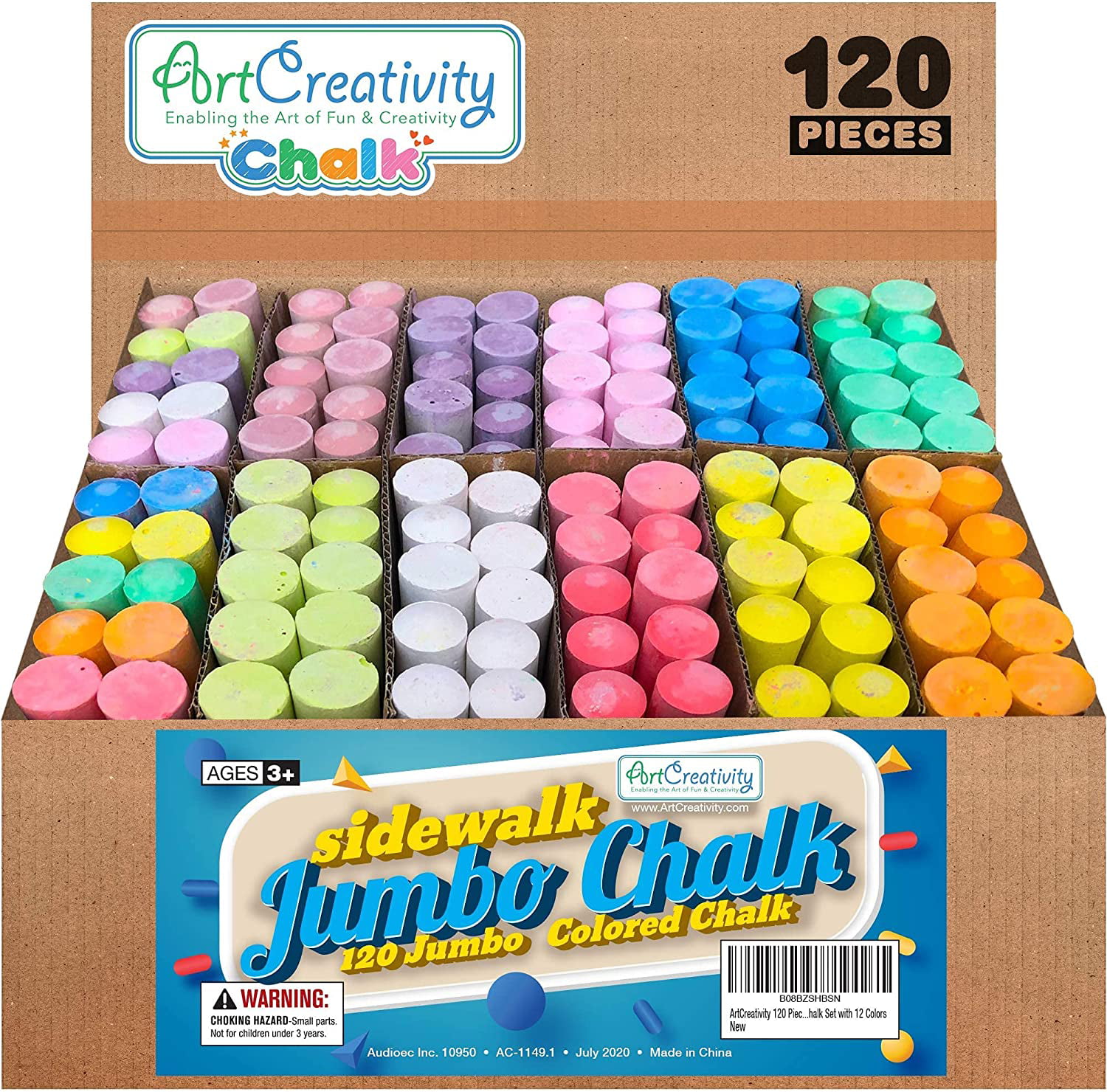 Jumbo Chalks for Pavements 1 PACK 