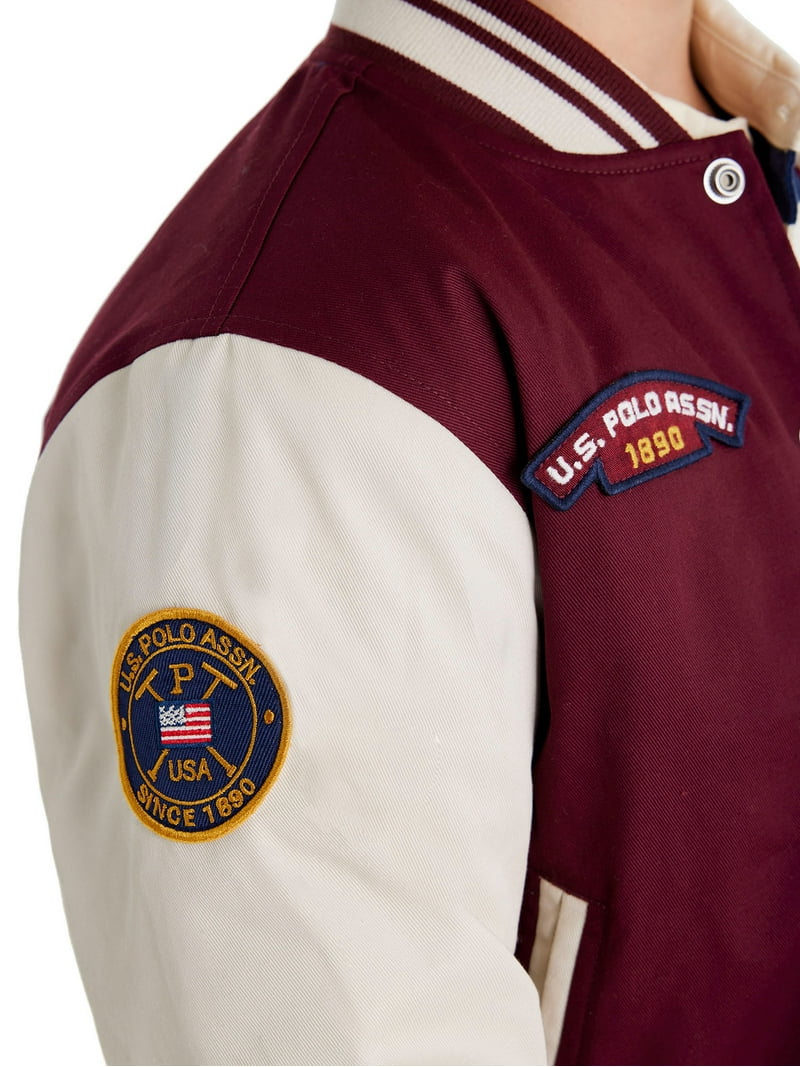 U.S. Polo Assn. Boys Baseball Varsity Jacket, Sizes 4-18 - Walmart.com