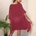 thumbnail image 4 of YABCSAZ Beach Cover Ups for Women Summer Swimsuit Crochet Swim Cover Up 2025 Swimwear Chiffon Cover Ups Tops Oversize Dress Shirts Plus Size Bathing Suit Cover Up for Women, 4 of 4