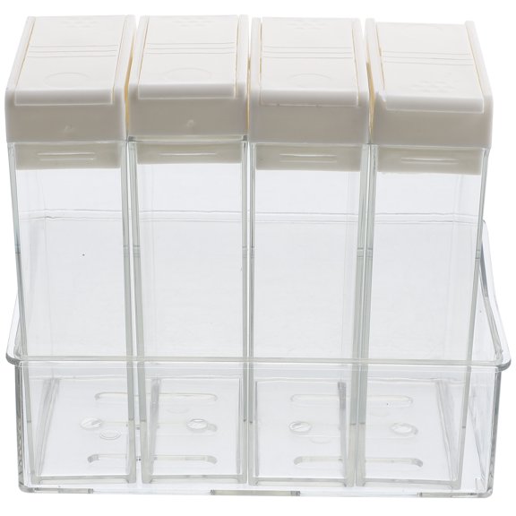 NICEXMAS Spice Storage Box Transparent Food-Grade Plastic 1 Set