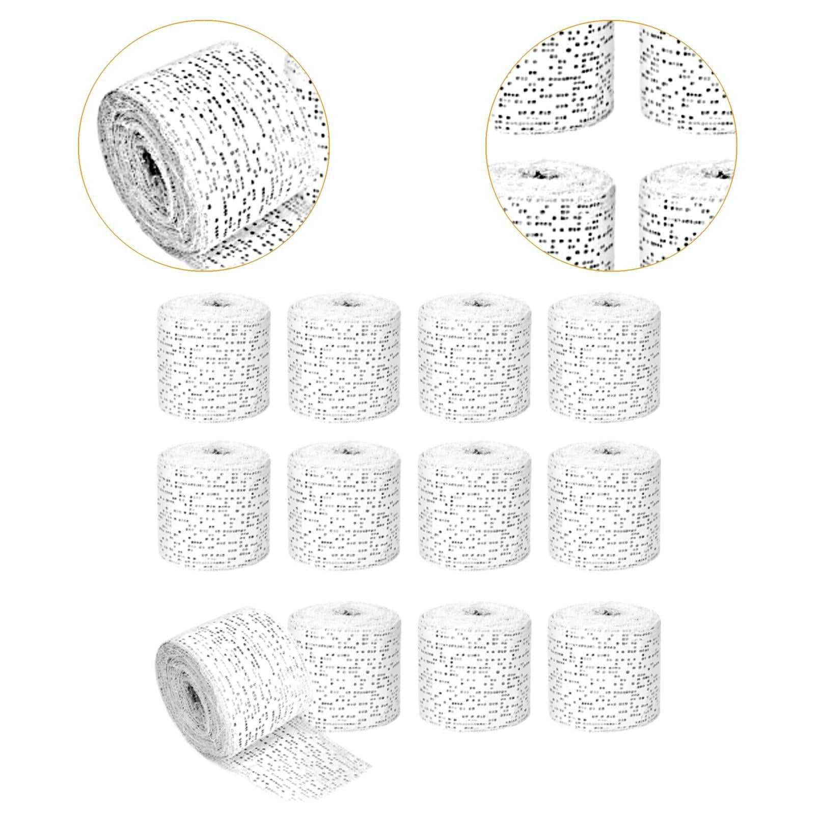 12 Pack Plaster Cloth Gauze Bandages Rolls Wrap Fast Setting Material for Art Craft Mask Making