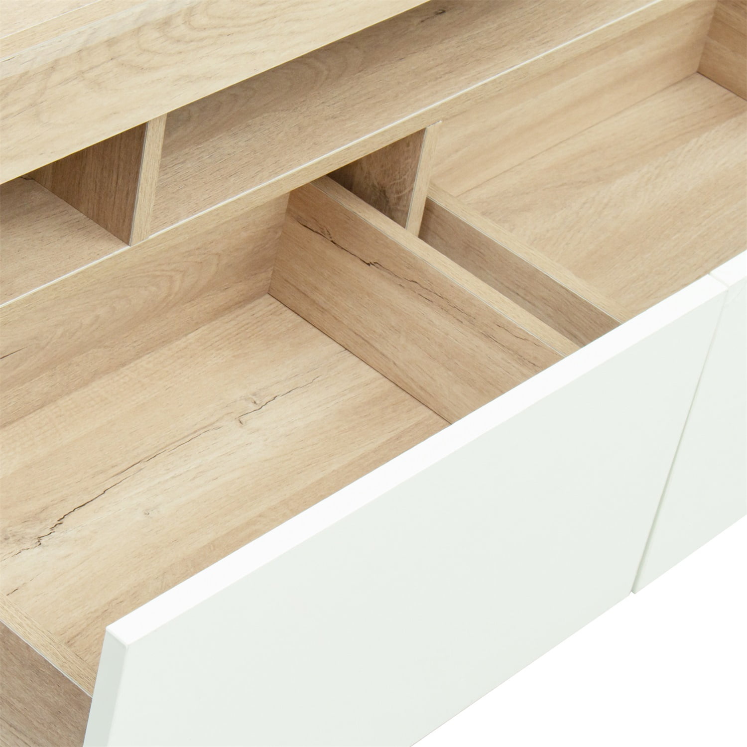 Kadyn Corner Tv Stand, Entertainment Center for Tvs with Storage, Tv Console with Rgb Lights for Living Room, Oak Kadyn Corner Tv Stand, Entertainment Center for Tvs with Storage, Tv Console with Rgb Lights for Living Room, Oak