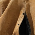 thumbnail image 4 of Herrnalise New Fashion Casual Men's Shirt Loose Autumn Winter Daily Warm Corduroy Shirt Jacket Long Sleeve Hoodless Casual Outwear & Jackets Khaki, 4 of 5