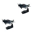 thumbnail image 2 of Ruiboury Detailed 1/72 Scale F6F Fighter Model Plane with Stand Decorative Desktop Accent Style A 2Set, 2 of 6